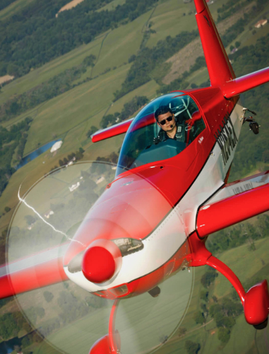 Pete in flight